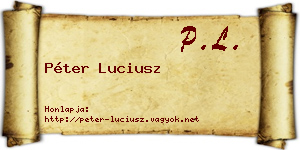 Péter Luciusz névjegykártya